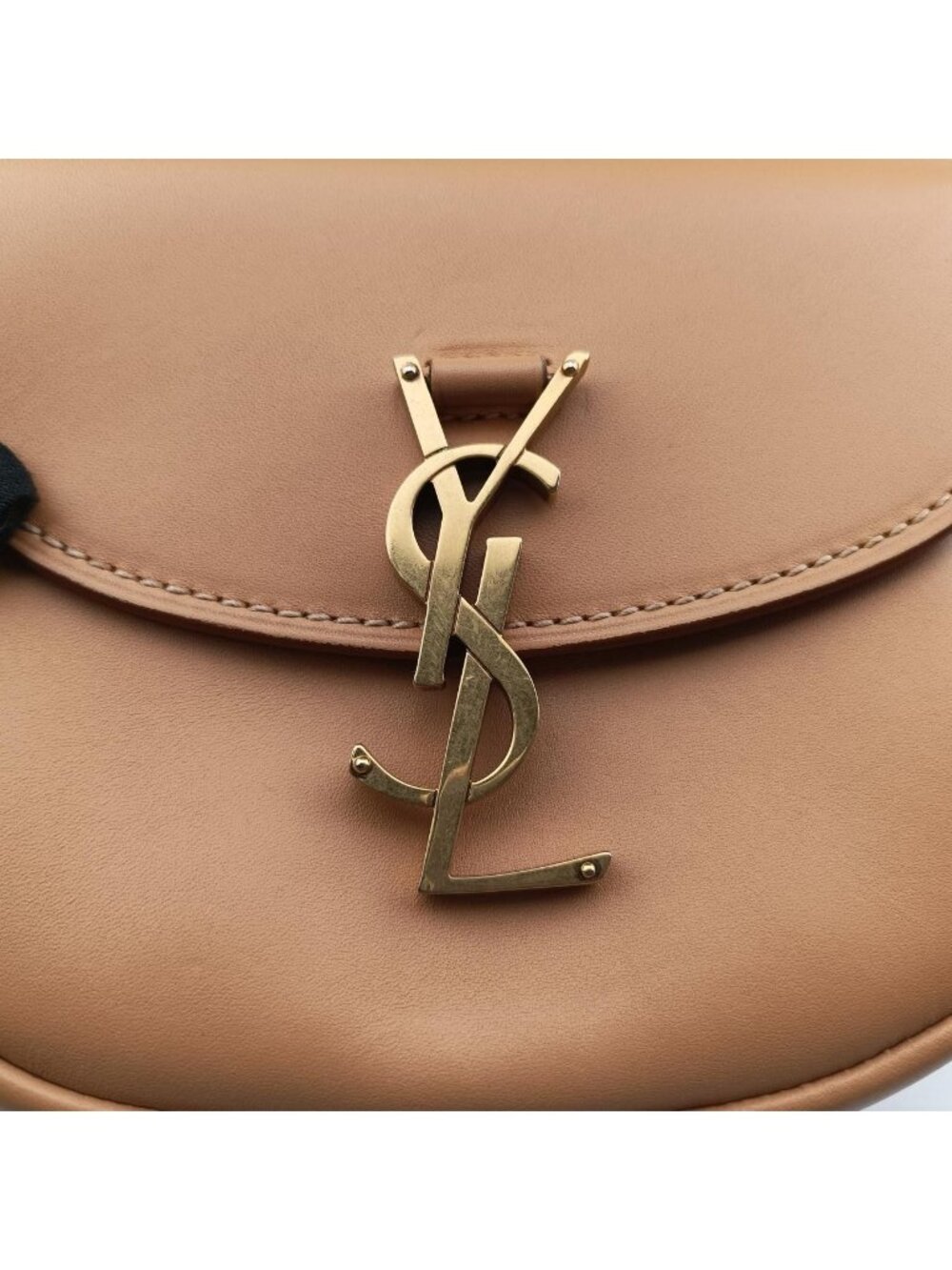 Saint Laurent Kaia Small Beige Leather Shoulder Bag - Picture 12 of 16